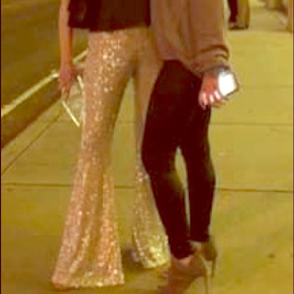 By Together Pants - Gold Sequin Bellbottoms